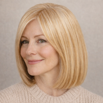 Straight Hair Topper for Crown Thinning – Natural Coverage at the Crown - VIVACROWN