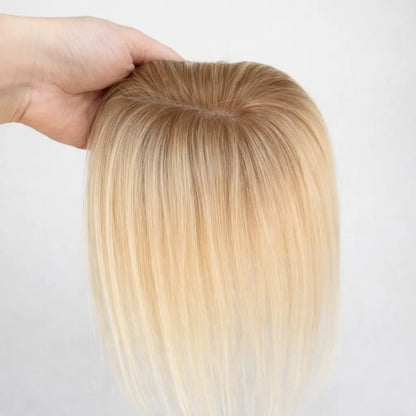 3"×5" Blonde Ombre Balayage Human Hair Topper for Women 我的商店