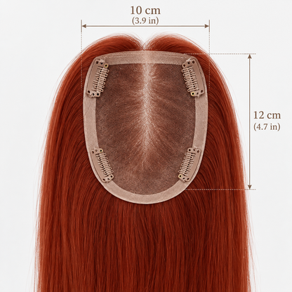 10×12 cm Mono Base Short Straight Human Hair Topper
