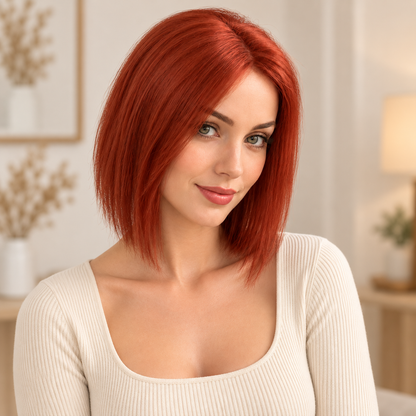 10×12 cm Mono Base Short Straight Human Hair Topper