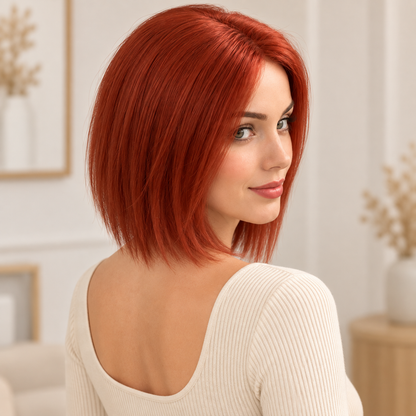 10×12 cm Mono Base Short Straight Human Hair Topper