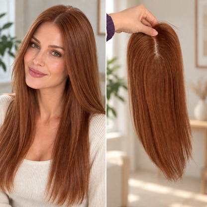 10×12 cm Mono Base Short Straight Human Hair Topper