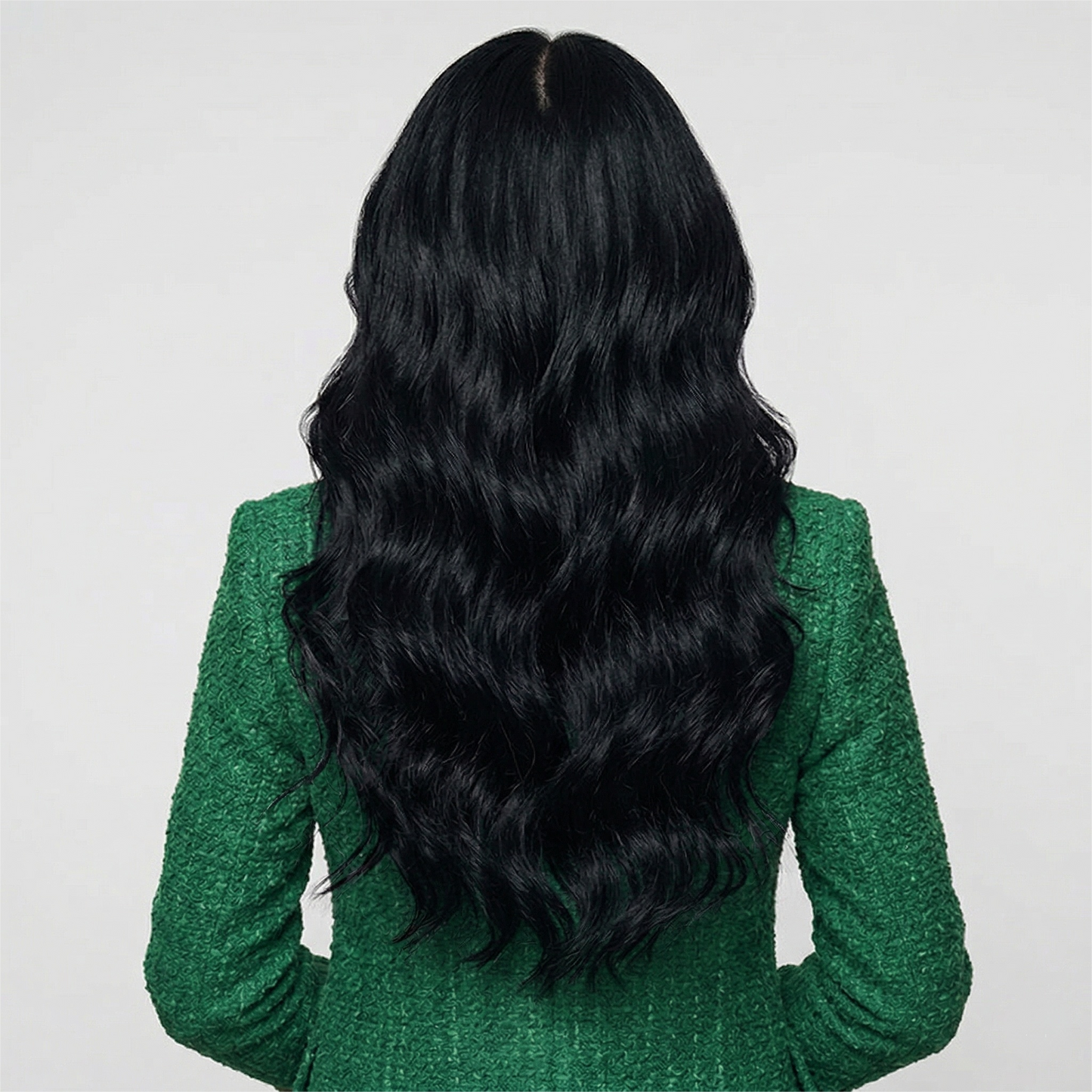 100% Human Hair Sew In Extensions Machine Weft Color #1