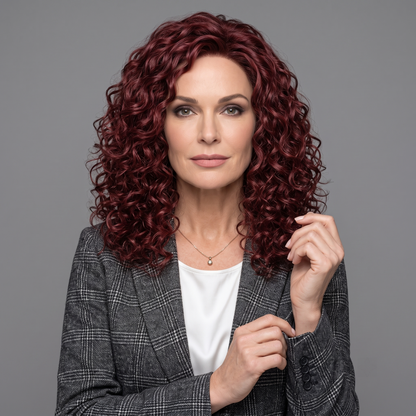 Bouncy Curly Hair Topper for Thinning Hair | Clip-in Crown Coverage Hairpiece for Women