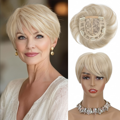 Classic Straight Pixie Hair Topper – Instant Fullness for Thinning Crowns
