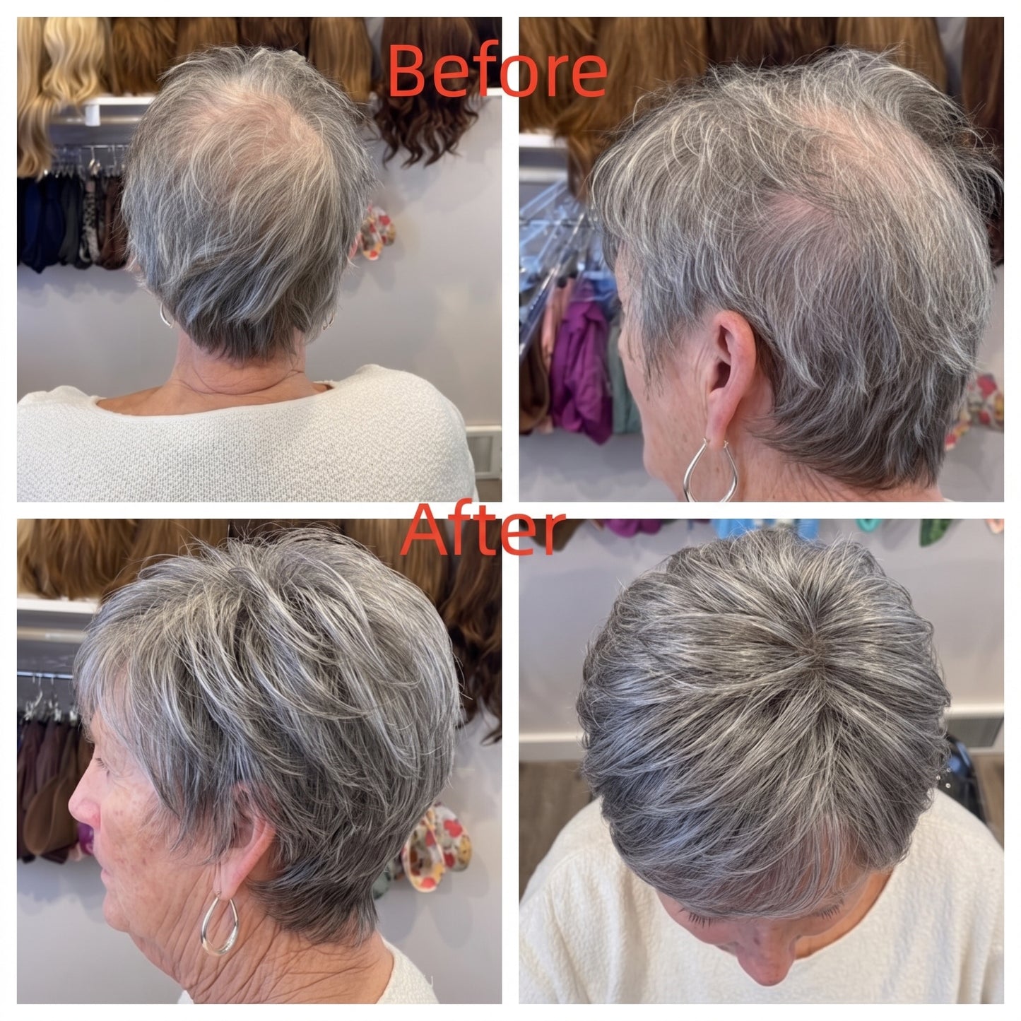 Instant Volume Short Hair Topper - Seamless Clip-In Coverage for Fine & Thinning Hair
