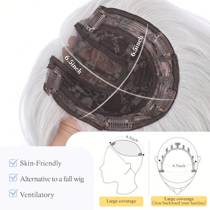 Natural Wavy Hair Topper for Crown Volume & Thinning Hair
