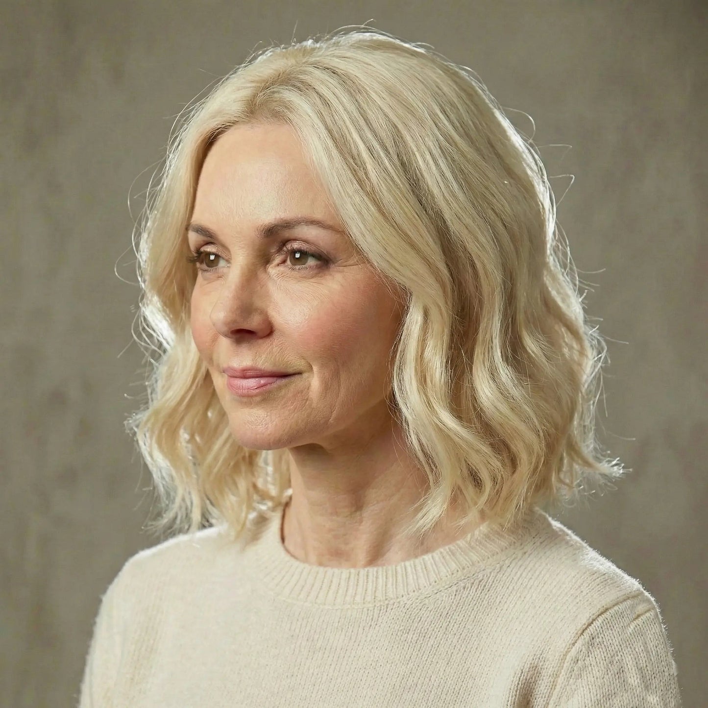 Silver Stone Wavy Human Hair Topper for Women