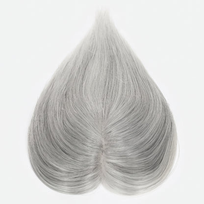Straight Hair Topper for Thinning Hair – Clip In Crown Volume