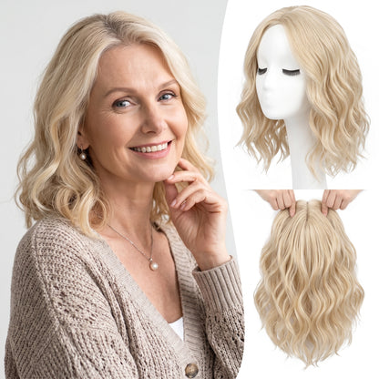 Natural Wavy Hair Topper for Crown Volume & Thinning Hair