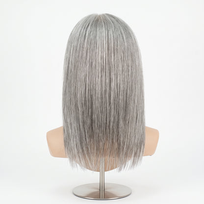 Straight Hair Topper for Thinning Hair – Clip In Crown Volume