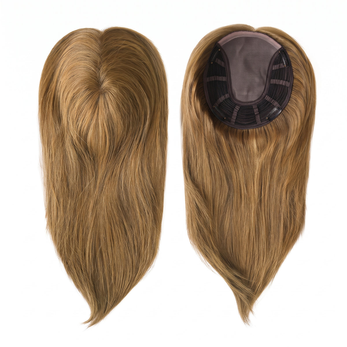 6"x7" Human Hair Topper for Thinning Hair – Clip-in Crown Hairpiece with Breathable Base