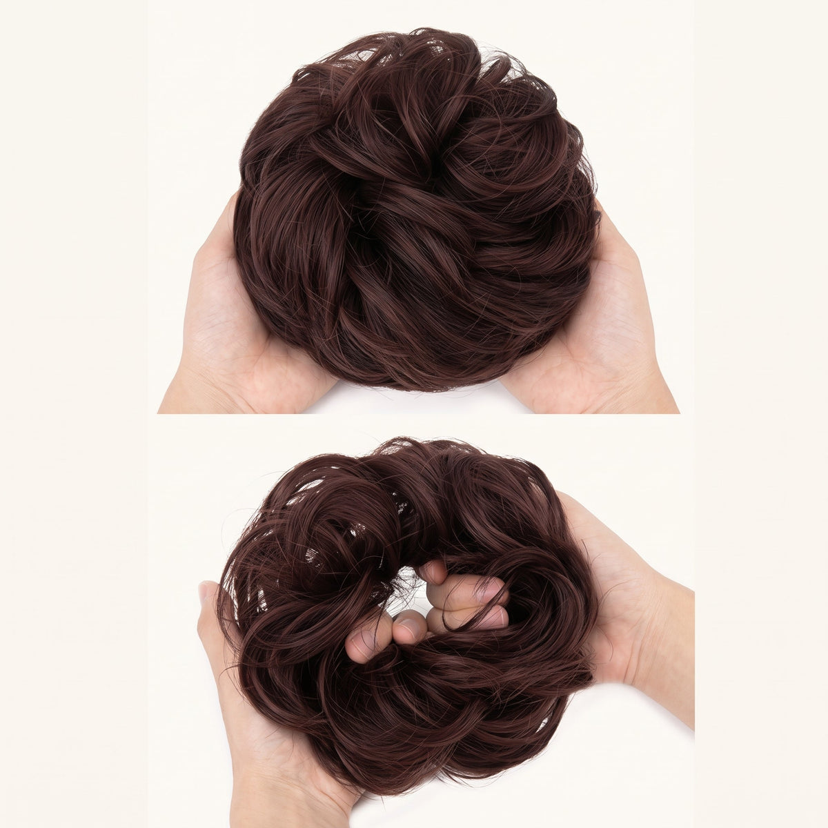 100% Human Hair Messy Bun Scrunchie – Volumizing Bun Hairpiece (2PCS)