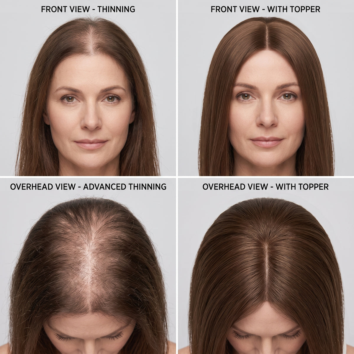 Natural Silk Base Hair Topper – Seamless Crown Volume & Root Coverage