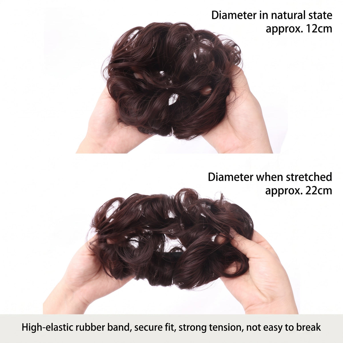 100% Human Hair Messy Bun Scrunchie – Volumizing Bun Hairpiece (2PCS)