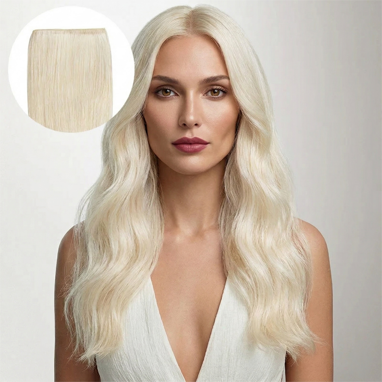 Human Hair Extensions Invisible Genius Weft Black ( #1 )