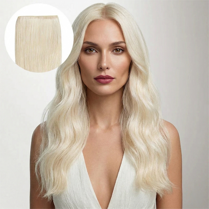 Human Hair Extensions Invisible Genius Weft Black ( #1 )