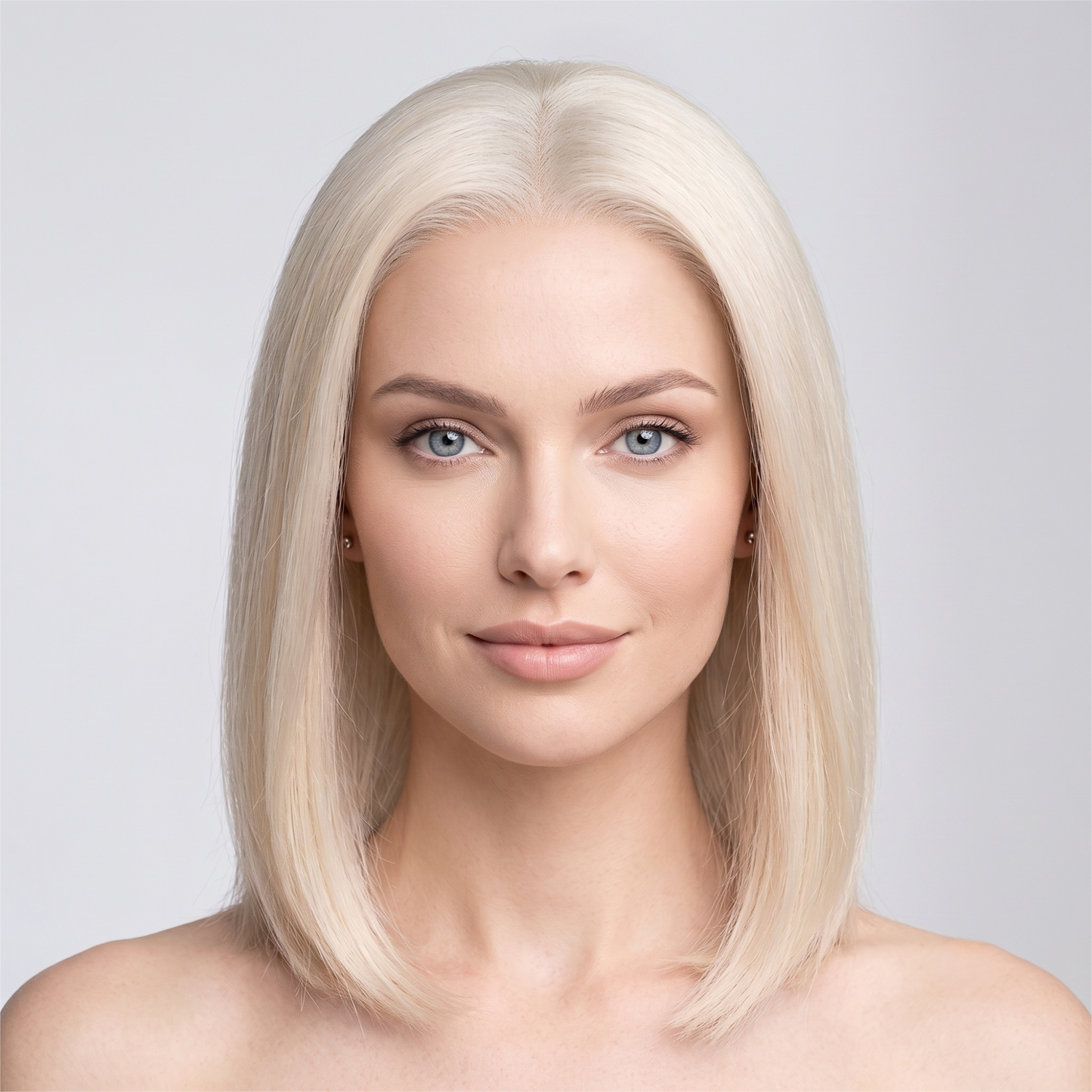 Topper de cabello humano virgen brasileño 100 % con base monocromática, atado a mano y plateado para mujer 【Preventa】 