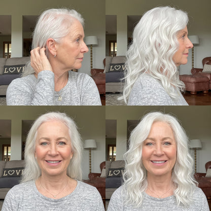 Natural Wavy Hair Topper for Crown Volume & Thinning Hair