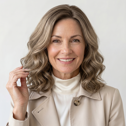 Luxury Wavy Hair Topper For Women — Seamless Crown Coverage