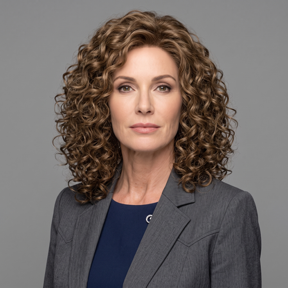 Bouncy Curly Hair Topper for Thinning Hair | Clip-in Crown Coverage Hairpiece for Women