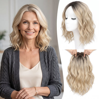 Natural Wavy Hair Topper for Crown Volume & Thinning Hair
