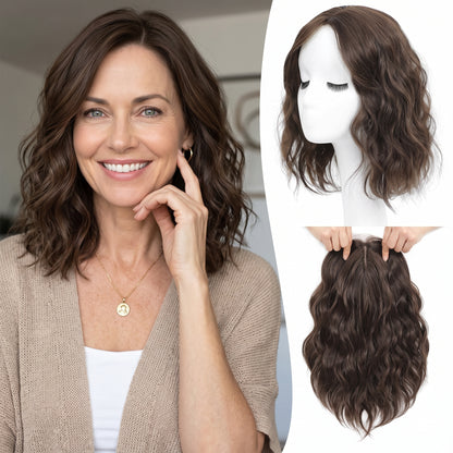 Natural Wavy Hair Topper for Crown Volume & Thinning Hair