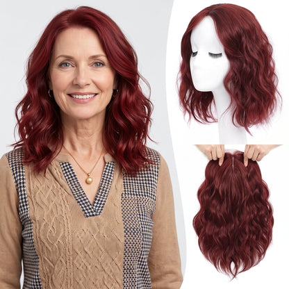 Natural Wavy Hair Topper for Crown Volume & Thinning Hair