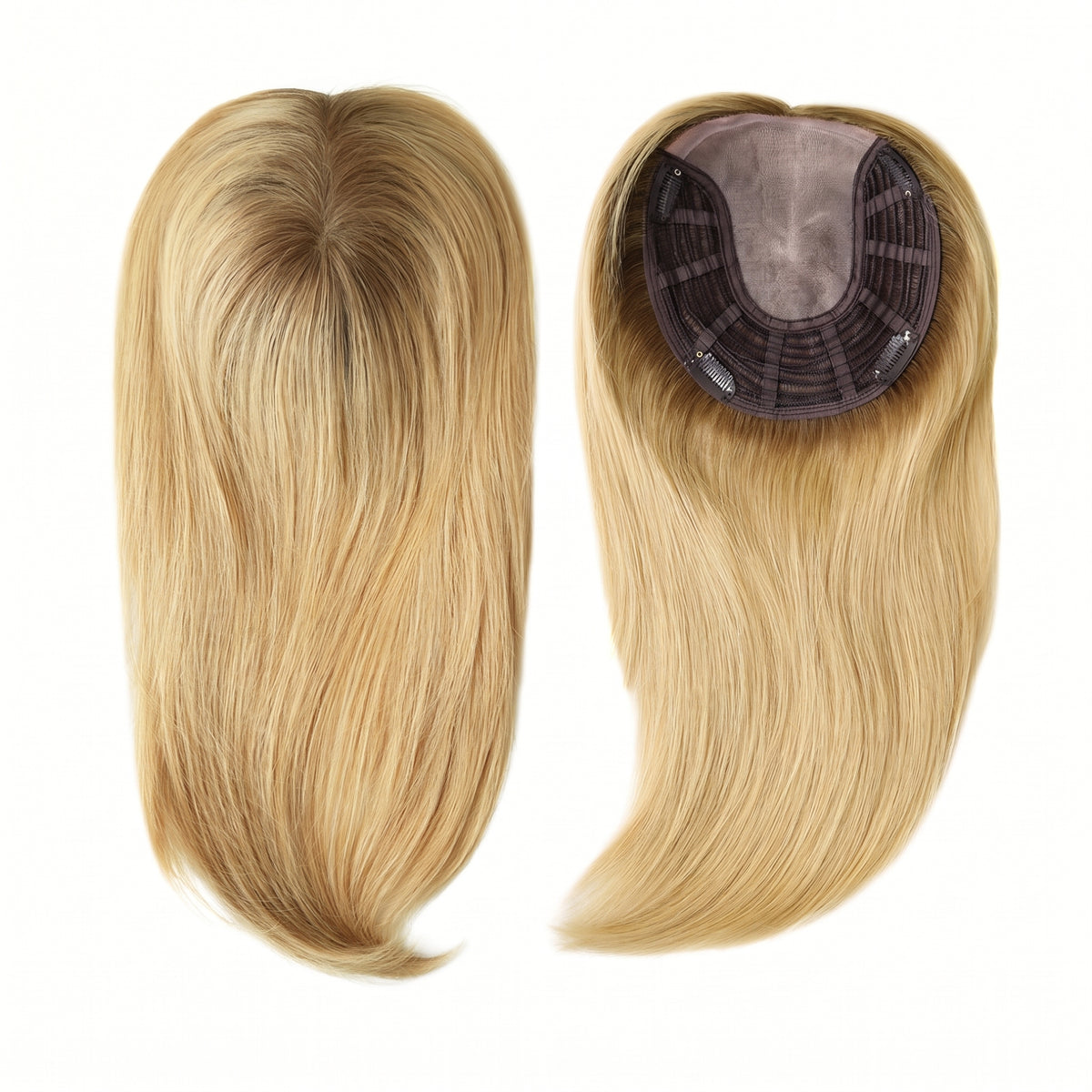 6"x7" Human Hair Topper for Thinning Hair – Clip-in Crown Hairpiece with Breathable Base