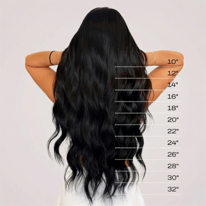 100% Human Hair Sew In Extensions Machine Weft Color #1
