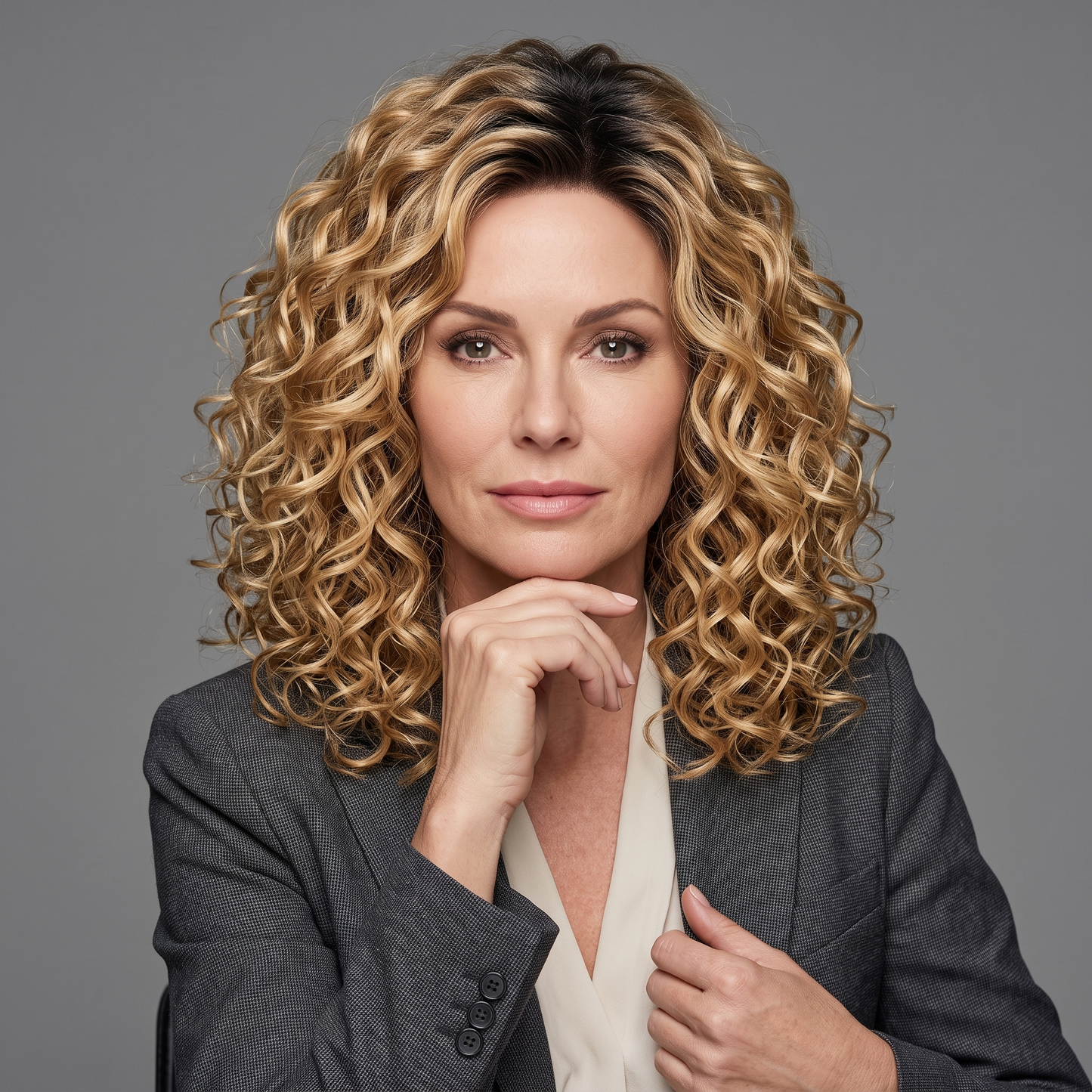 Bouncy Curly Hair Topper for Thinning Hair | Clip-in Crown Coverage Hairpiece for Women