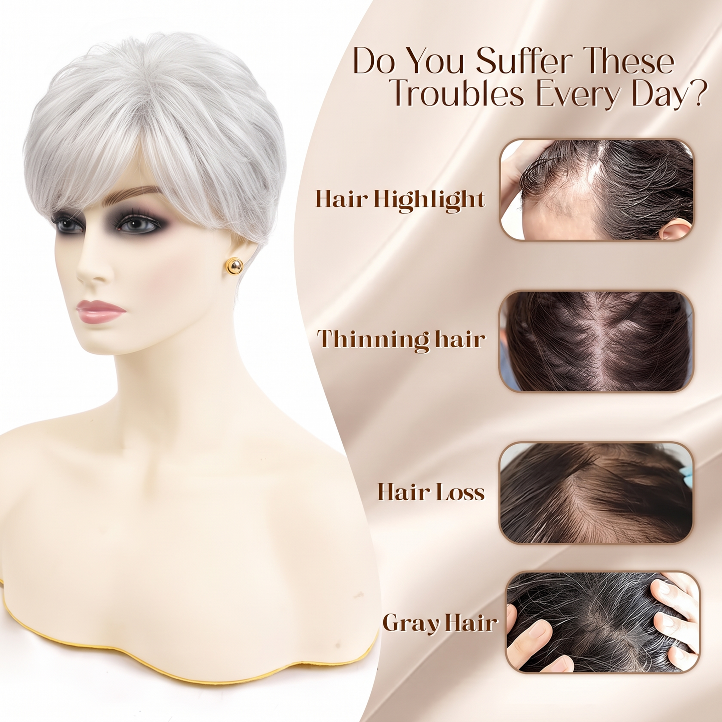 Classic Straight Pixie Hair Topper – Instant Fullness for Thinning Crowns