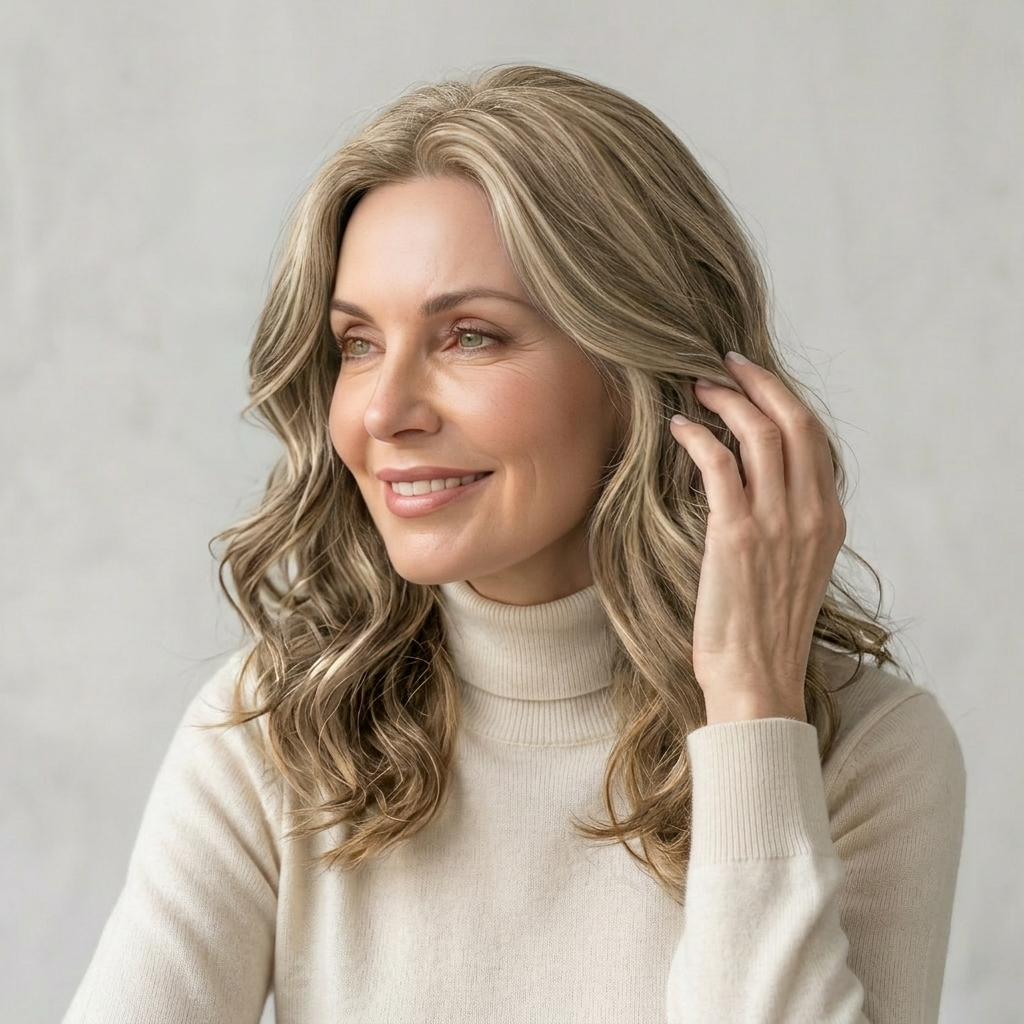 Luxury Wavy Hair Topper For Women — Seamless Crown Coverage