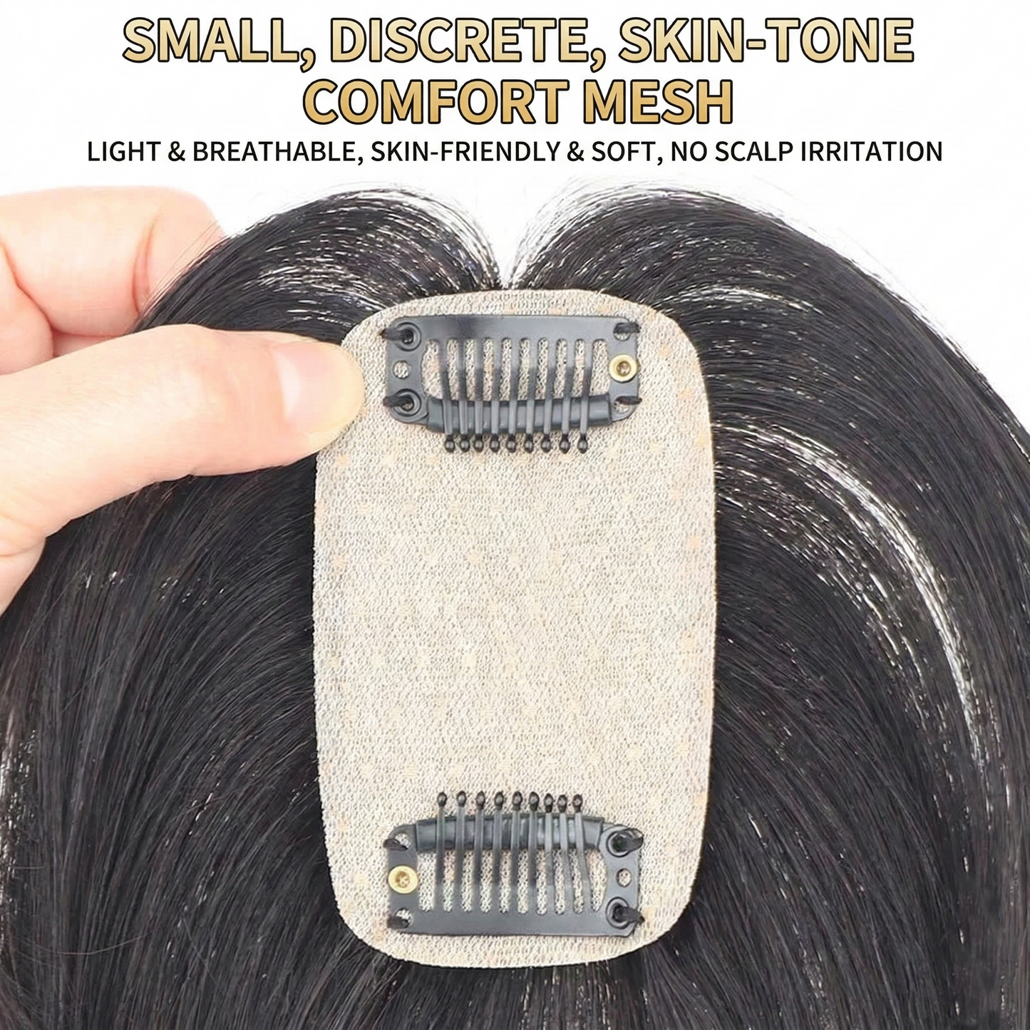 22cm Human Hair Topper for Women VIVACROWN Hair Topper