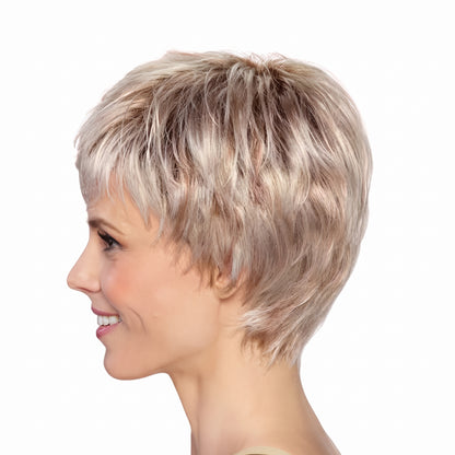 Ombre Champagne Blonde Short Straight Bob Full Wig for Women