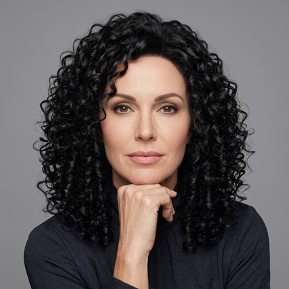 Bouncy Curly Hair Topper for Thinning Hair | Clip-in Crown Coverage Hairpiece for Women