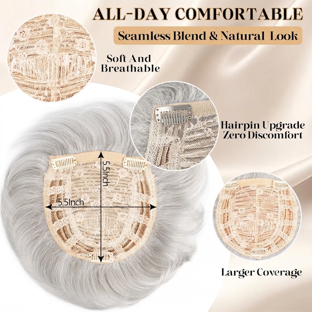 Classic Straight Pixie Hair Topper – Instant Fullness for Thinning Crowns
