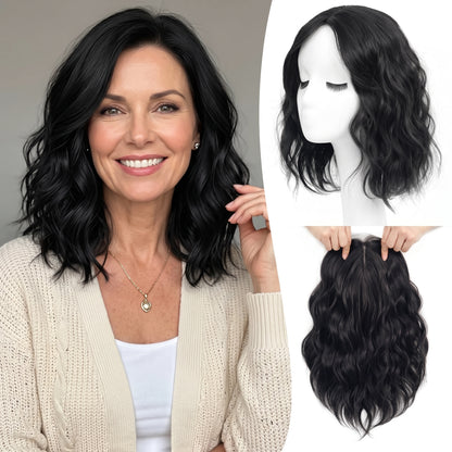 Natural Wavy Hair Topper for Crown Volume & Thinning Hair