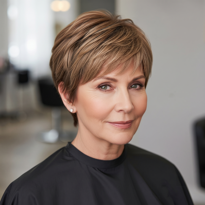 Classic Straight Pixie Hair Topper – Instant Fullness for Thinning Crowns