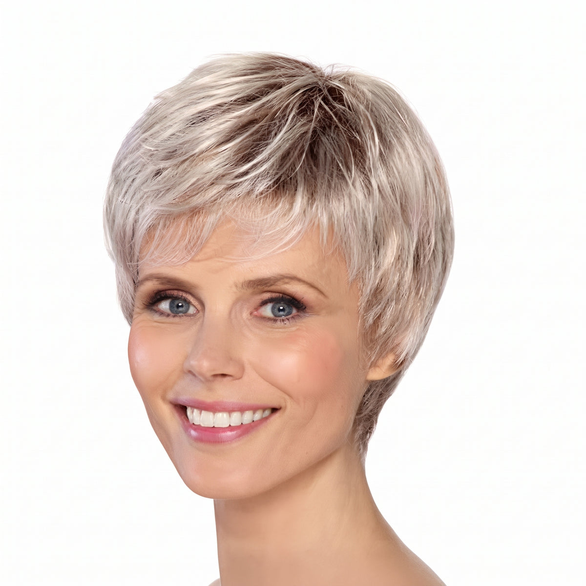 Ombre Champagne Blonde Short Straight Bob Full Wig for Women