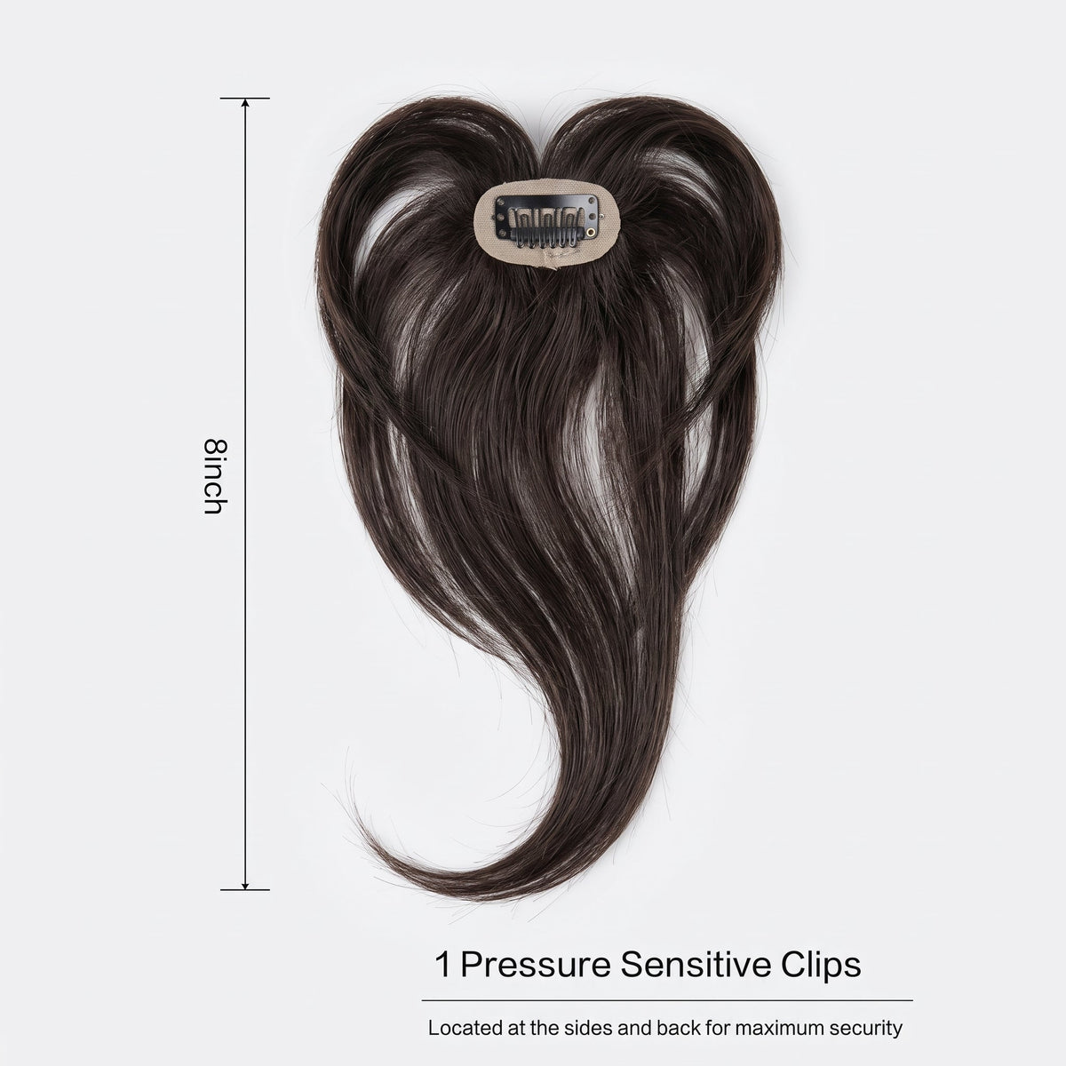 3D French Air Bangs Human Hair Topper for Women (2PCS)