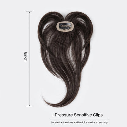 3D French Air Bangs Human Hair Topper for Women (2PCS)