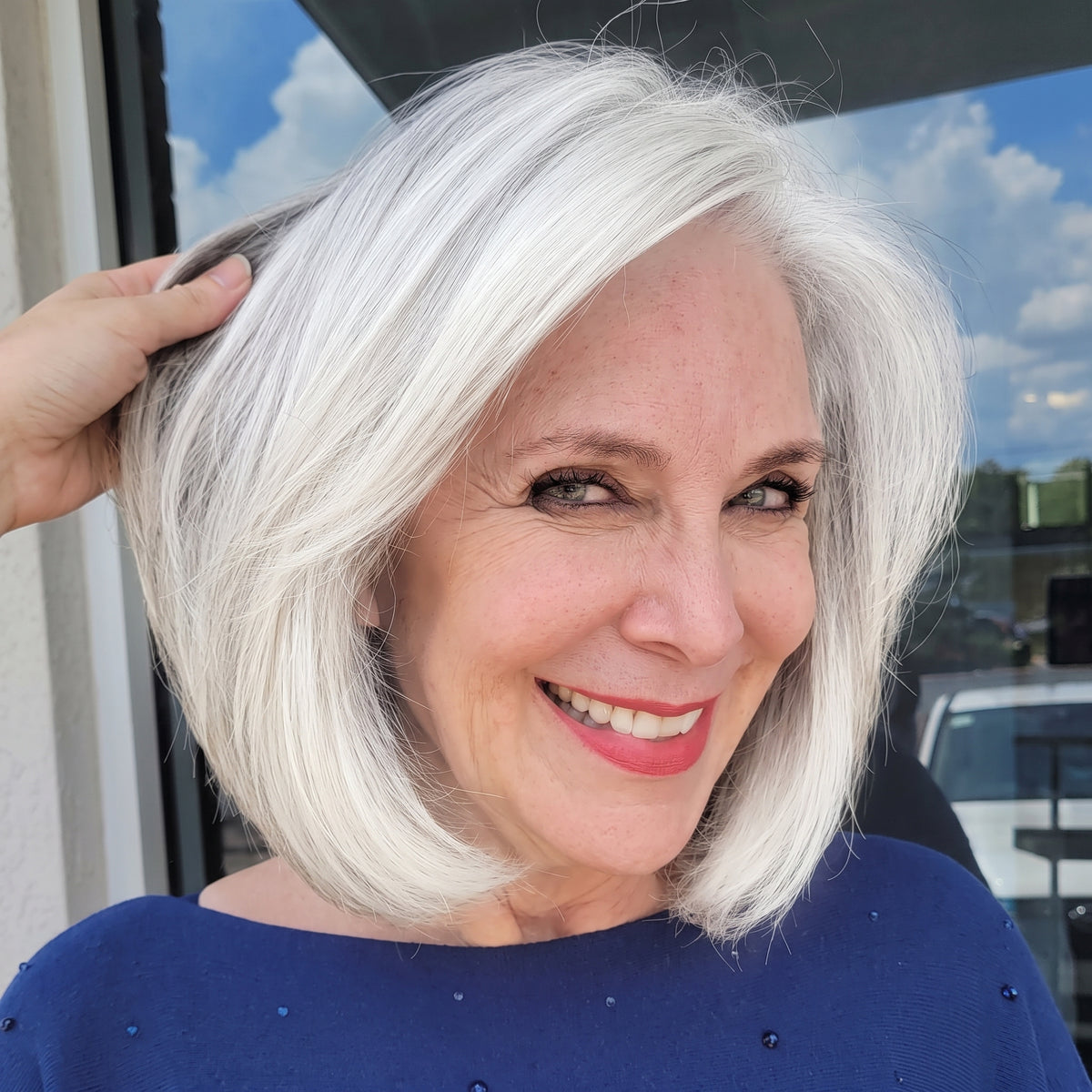 Middle Part Straight Hair Topper for Thinning Hair – Clip In Crown Volume