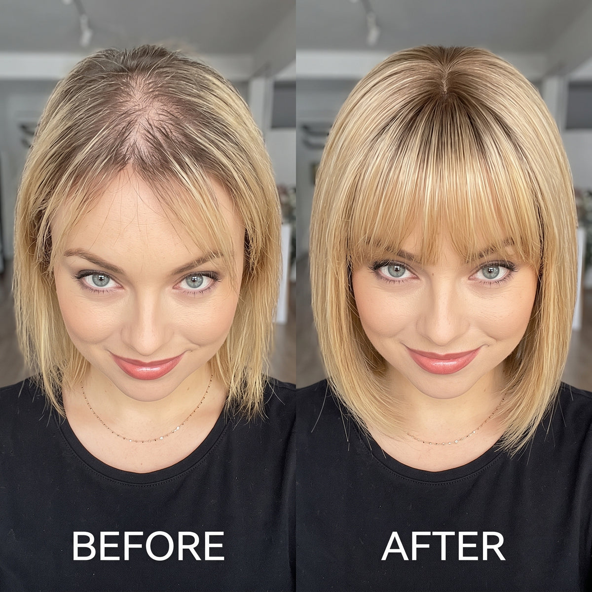 Hot Sale Straight Hair Topper With Bangs For  Women With Thinning Hair