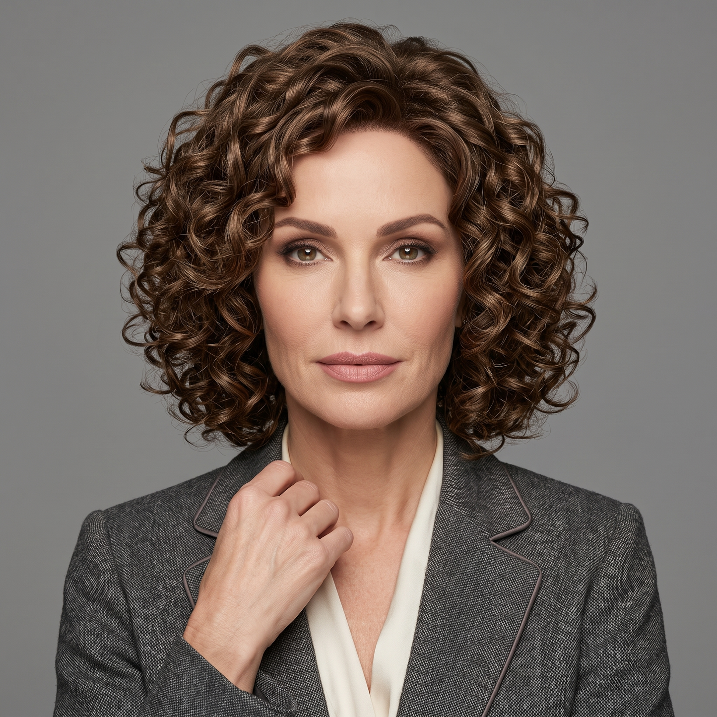 Bouncy Curly Hair Topper for Thinning Hair | Clip-in Crown Coverage Hairpiece for Women