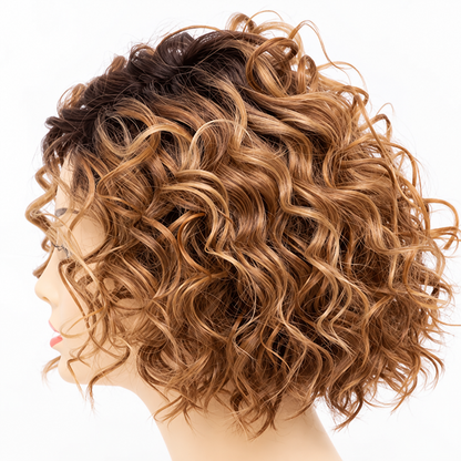 Premium Mono Base Curly Human Hair Topper for Women | Natural Coverage for Thinning Hair