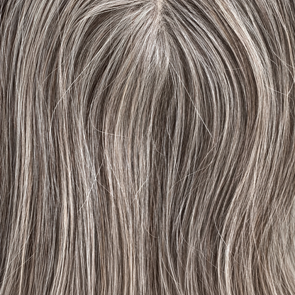 Silver Stone Wavy Human Hair Topper for Women