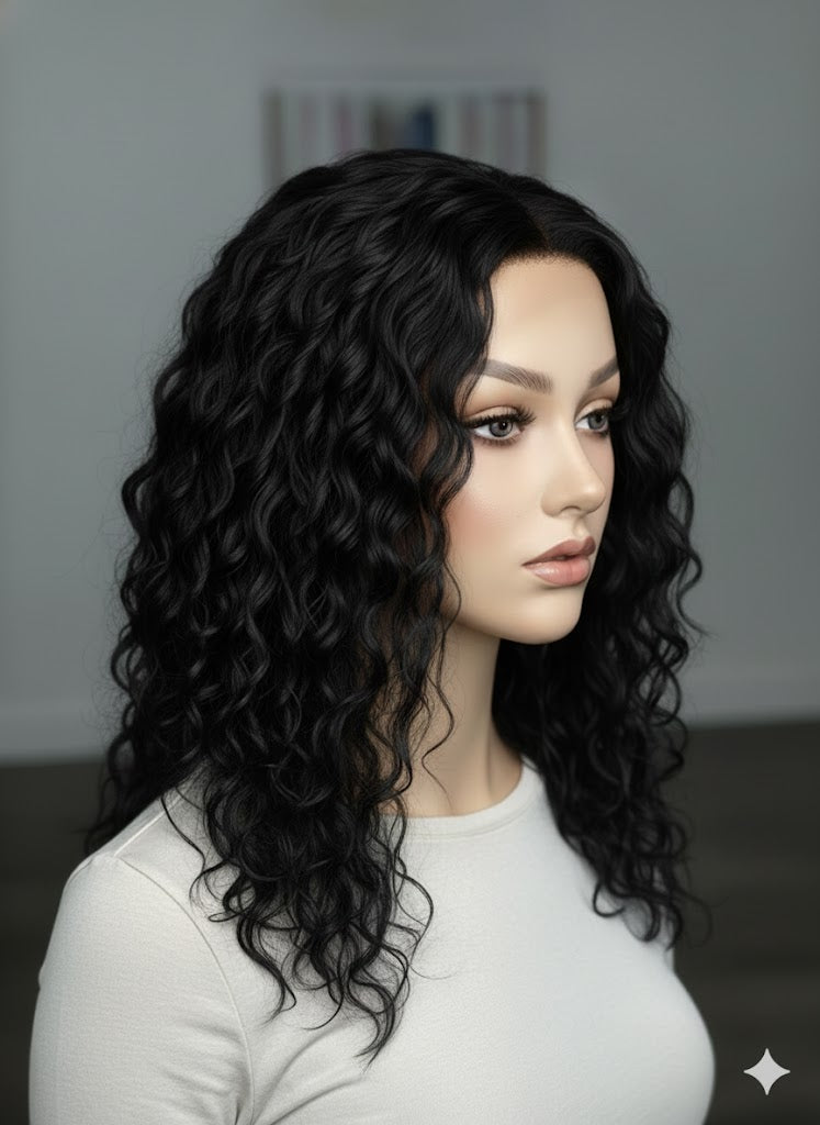 9*14cm Mono Base Natural Curly Human Hair Topper for Thinning Hair