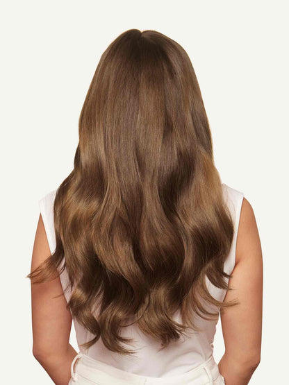 100% Human Hair Halo Extensions - Chestnut Brown