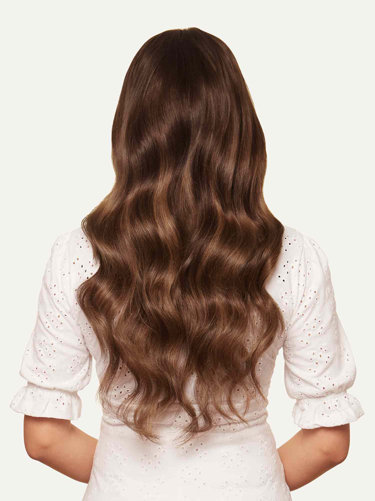 100% Human Hair Halo Extensions - Chocolate Brown Balayage
